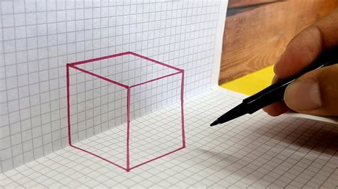 Hacer Un Cubo 3d Cómo dibujar un Cubo 3D Paso a Paso | Dibujo de Cubo Cuadrado - YouTube